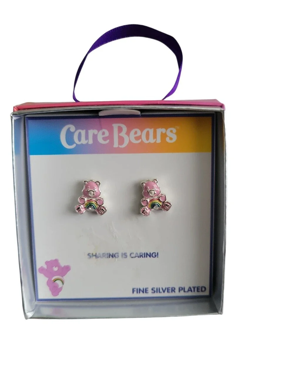 Care Bears Cheer Bear Crystal Stud Earrings
